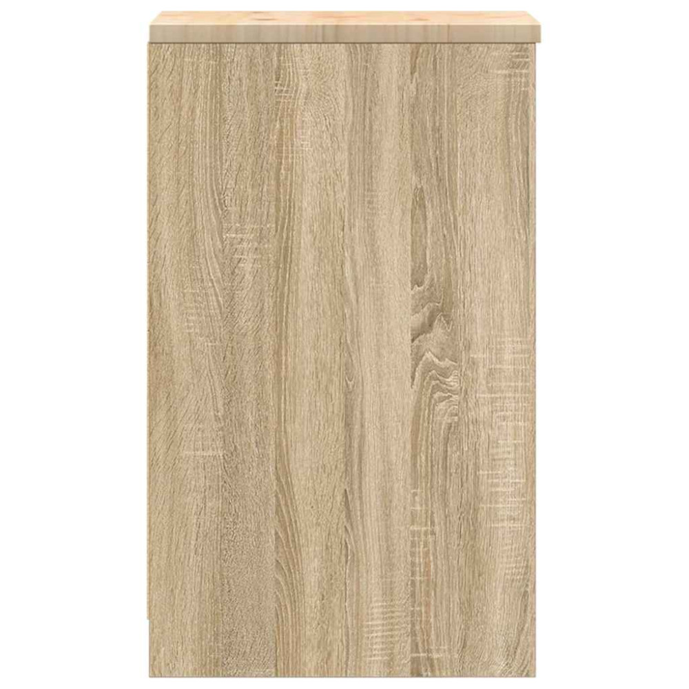 Produktbild för Garageskåp Sonoma ek 30x51x85 cm massiv trä furu