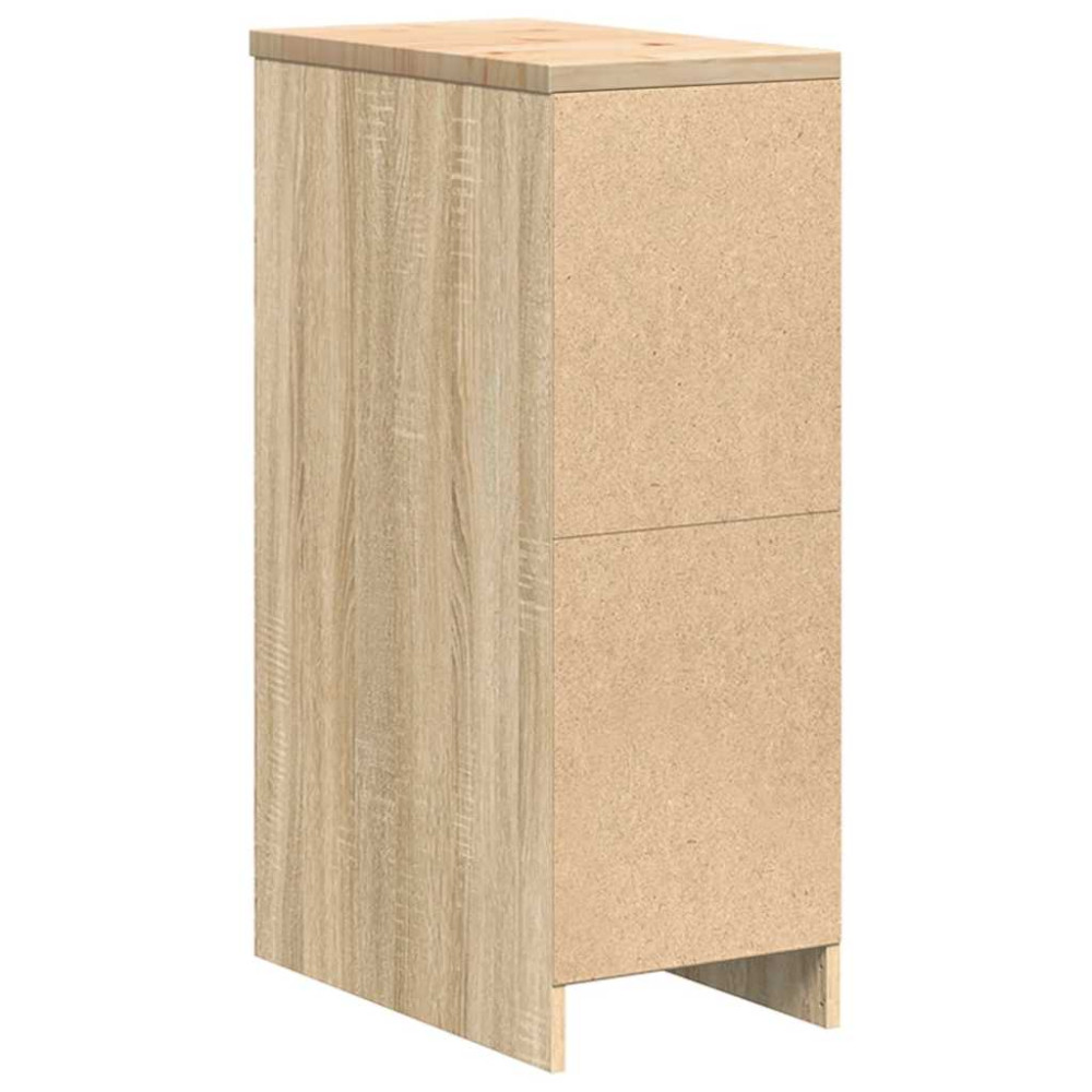 Produktbild för Garageskåp Sonoma ek 30x51x85 cm massiv trä furu