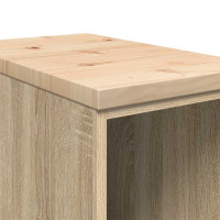 Produktbild för Garageskåp Sonoma ek 30x51x85 cm massiv trä furu