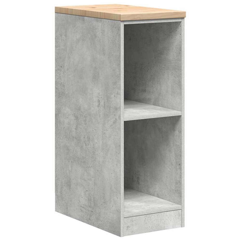 Produktbild för Förvaringsskåp för garage Betonggrå 30x51x85cm massivt trä furu