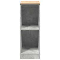 Produktbild för Förvaringsskåp för garage Betonggrå 30x51x85cm massivt trä furu