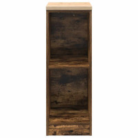 Produktbild för Förvaringsskåp för garage rökt ek 30x51x85 cm massivt trä furu