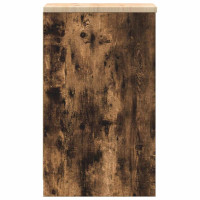 Produktbild för Förvaringsskåp för garage rökt ek 30x51x85 cm massivt trä furu