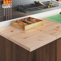 Produktbild för Förvaringsskåp för garage brun ek 30x51x85 cm massivt trä furu