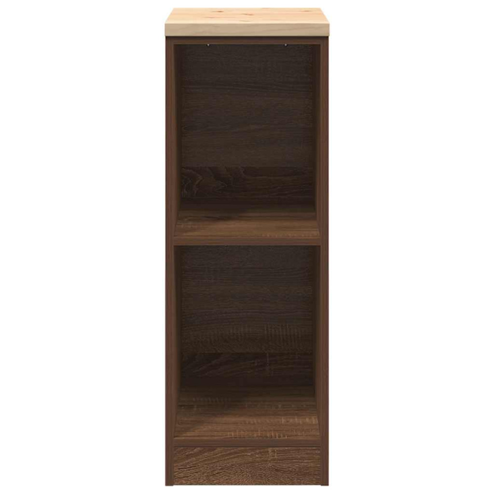 Produktbild för Förvaringsskåp för garage brun ek 30x51x85 cm massivt trä furu