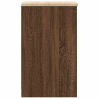 Produktbild för Förvaringsskåp för garage brun ek 30x51x85 cm massivt trä furu