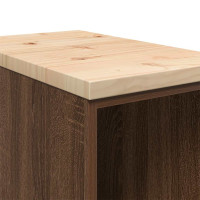Produktbild för Förvaringsskåp för garage brun ek 30x51x85 cm massivt trä furu