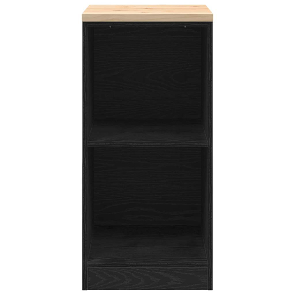 Produktbild för Garageskåp svart 40x51x85 cm massiv trä furu