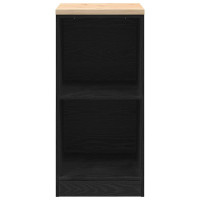 Produktbild för Garageskåp svart 40x51x85 cm massiv trä furu