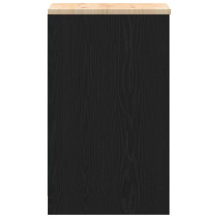 Produktbild för Garageskåp svart 40x51x85 cm massiv trä furu