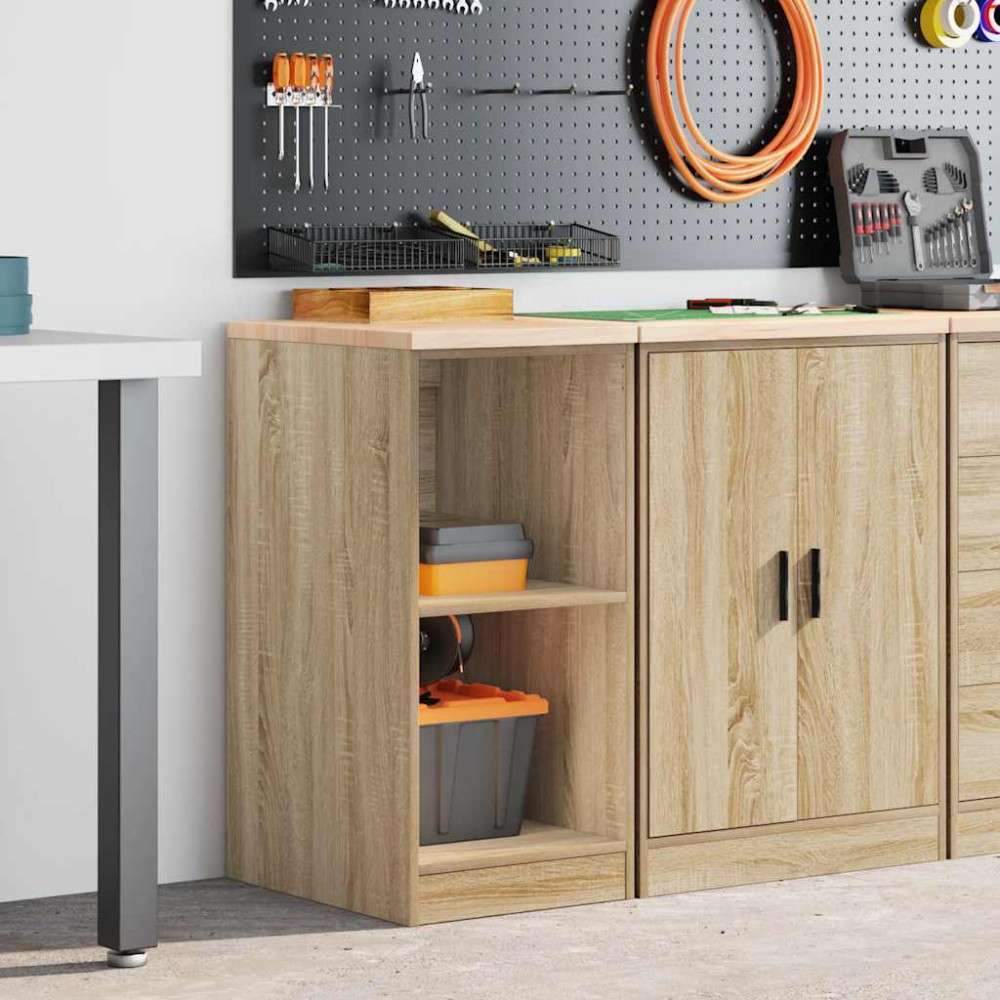 Produktbild för Garageskåp Sonoma ek 40x51x85 cm massiv trä furu