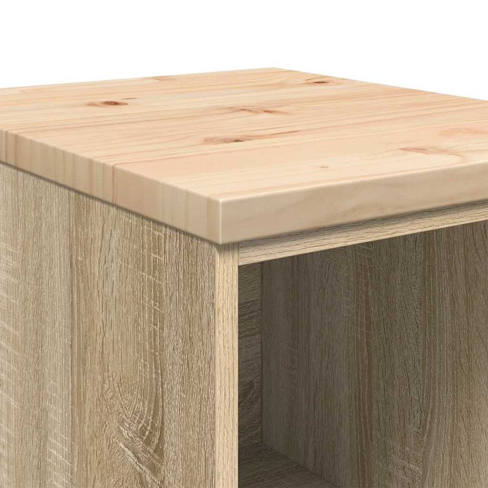 Produktbild för Garageskåp Sonoma ek 40x51x85 cm massiv trä furu