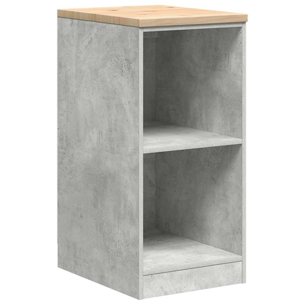 Produktbild för Förvaringsskåp för garage Betonggrå 40x51x85cm massivt trä furu