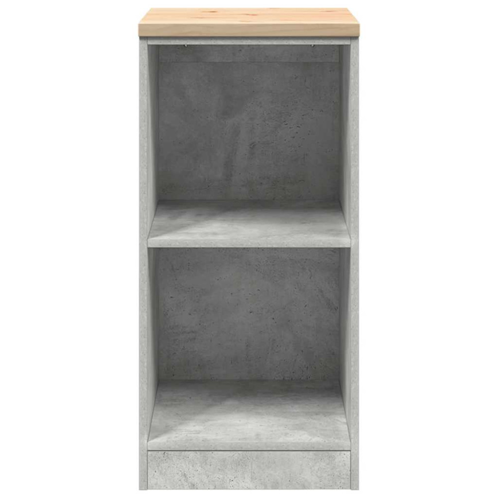 Produktbild för Förvaringsskåp för garage Betonggrå 40x51x85cm massivt trä furu