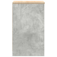 Produktbild för Förvaringsskåp för garage Betonggrå 40x51x85cm massivt trä furu