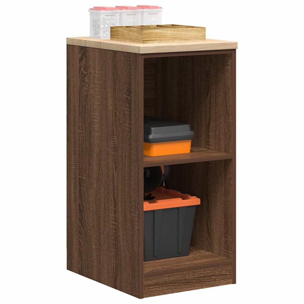 Produktbild för Förvaringsskåp för garage brun ek 40x51x85 cm massivt trä furu