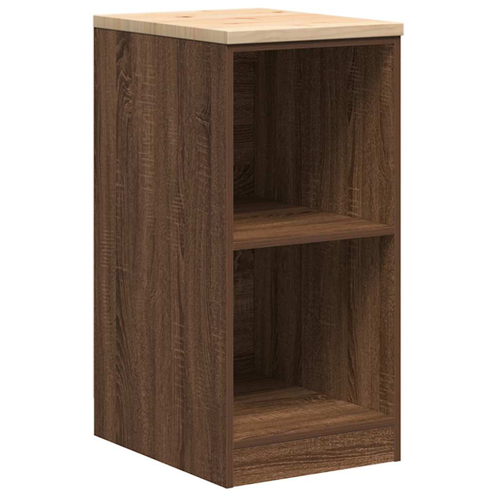 Produktbild för Förvaringsskåp för garage brun ek 40x51x85 cm massivt trä furu
