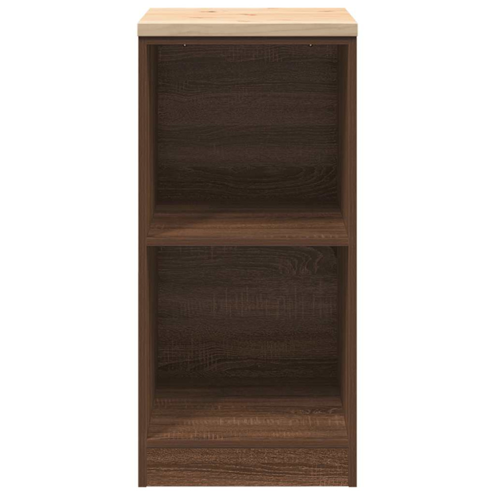 Produktbild för Förvaringsskåp för garage brun ek 40x51x85 cm massivt trä furu