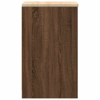 Produktbild för Förvaringsskåp för garage brun ek 40x51x85 cm massivt trä furu