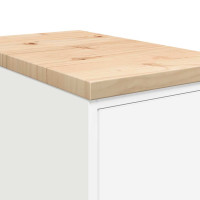 Produktbild för Förvaringsskåp för garage vit 30x51x85 cm massivt trä furu