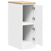Produktbild för Förvaringsskåp för garage vit 30x51x85 cm massivt trä furu