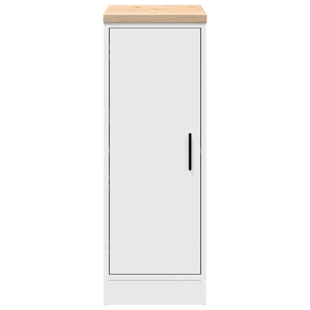 Produktbild för Förvaringsskåp för garage vit 30x51x85 cm massivt trä furu