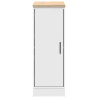 Produktbild för Förvaringsskåp för garage vit 30x51x85 cm massivt trä furu