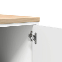 Produktbild för Förvaringsskåp för garage vit 30x51x85 cm massivt trä furu