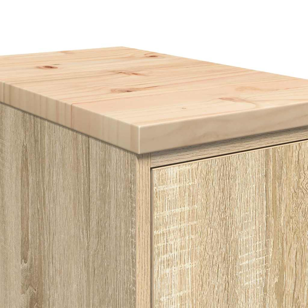 Produktbild för Garageskåp Sonoma ek 30x51x85 cm massiv trä furu