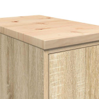 Produktbild för Garageskåp Sonoma ek 30x51x85 cm massiv trä furu