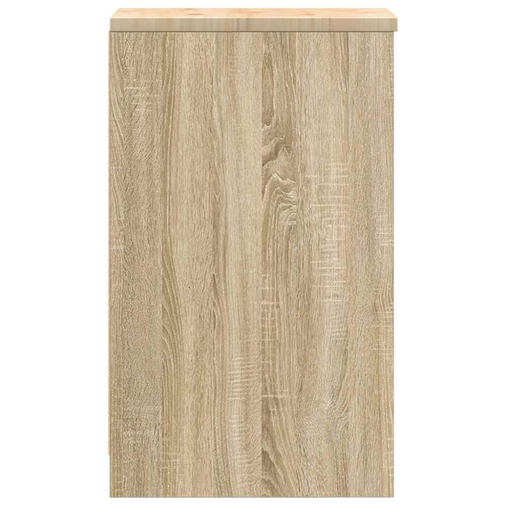 Produktbild för Garageskåp Sonoma ek 30x51x85 cm massiv trä furu