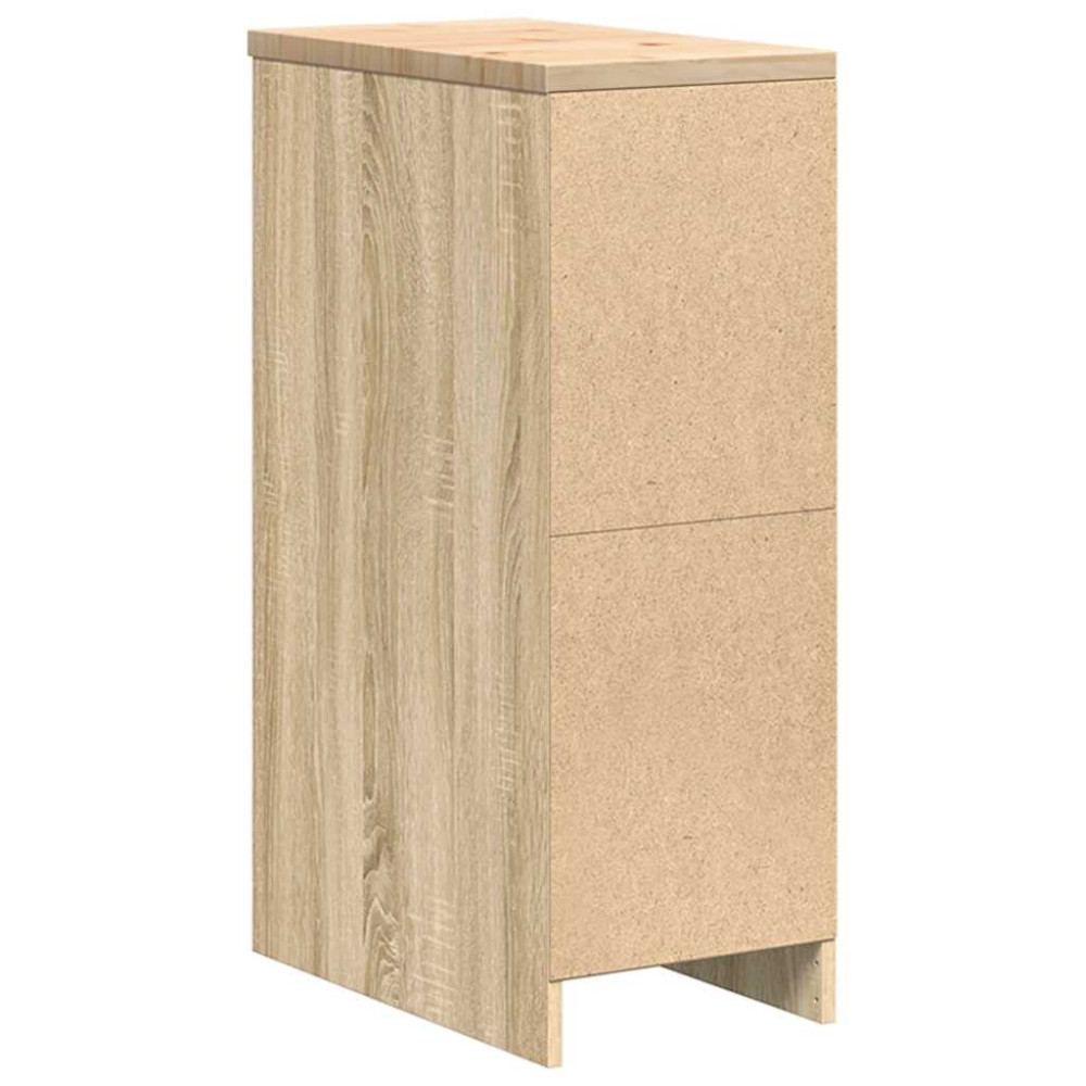Produktbild för Garageskåp Sonoma ek 30x51x85 cm massiv trä furu