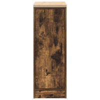 Produktbild för Förvaringsskåp för garage rökt ek 30x51x85 cm massivt trä furu