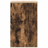 Produktbild för Förvaringsskåp för garage rökt ek 30x51x85 cm massivt trä furu