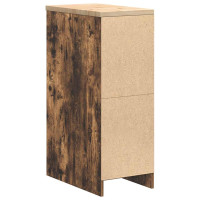 Produktbild för Förvaringsskåp för garage rökt ek 30x51x85 cm massivt trä furu