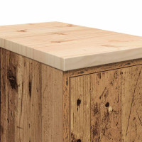 Produktbild för Garageskåp gammalt trä 30x51x85 cm massivt trä furu