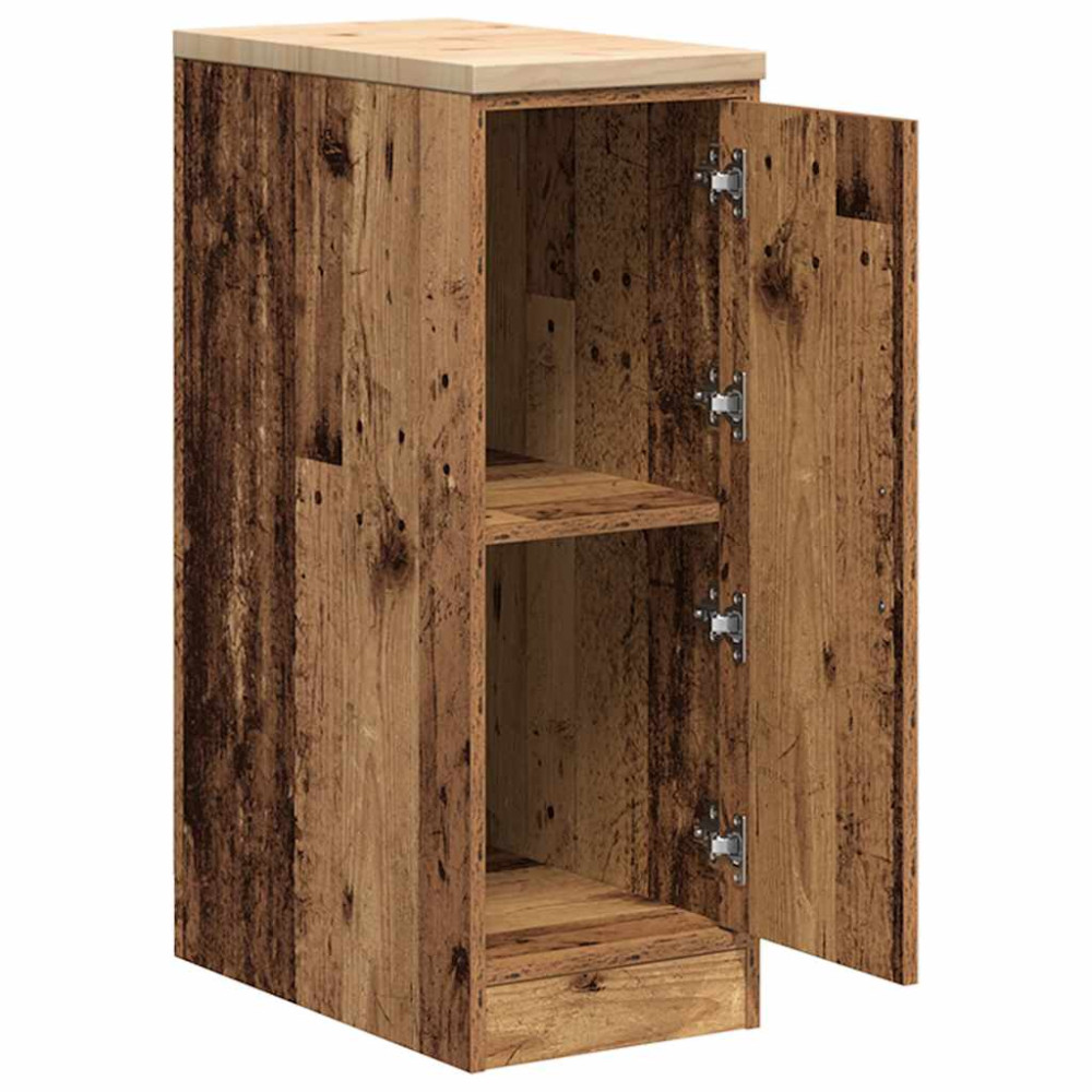 Produktbild för Garageskåp gammalt trä 30x51x85 cm massivt trä furu