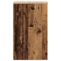 Produktbild för Garageskåp gammalt trä 30x51x85 cm massivt trä furu