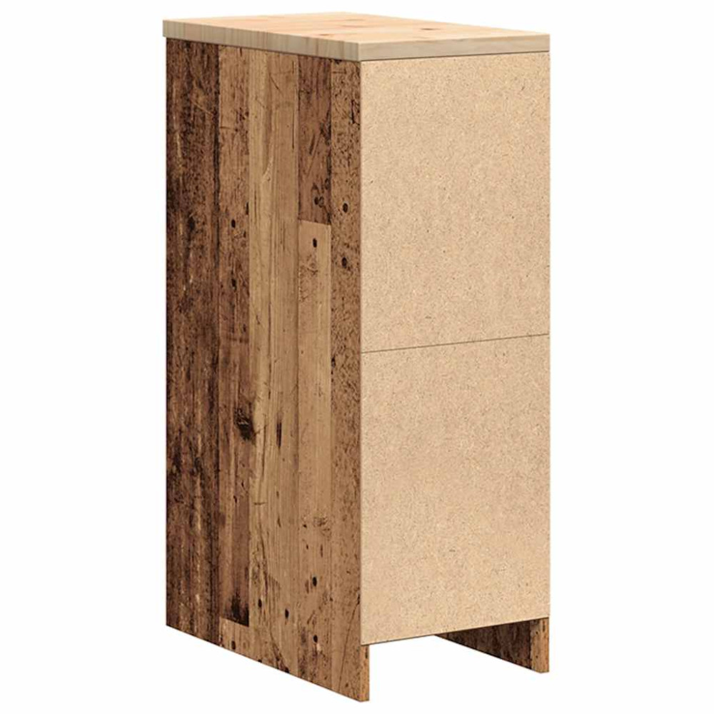 Produktbild för Garageskåp gammalt trä 30x51x85 cm massivt trä furu