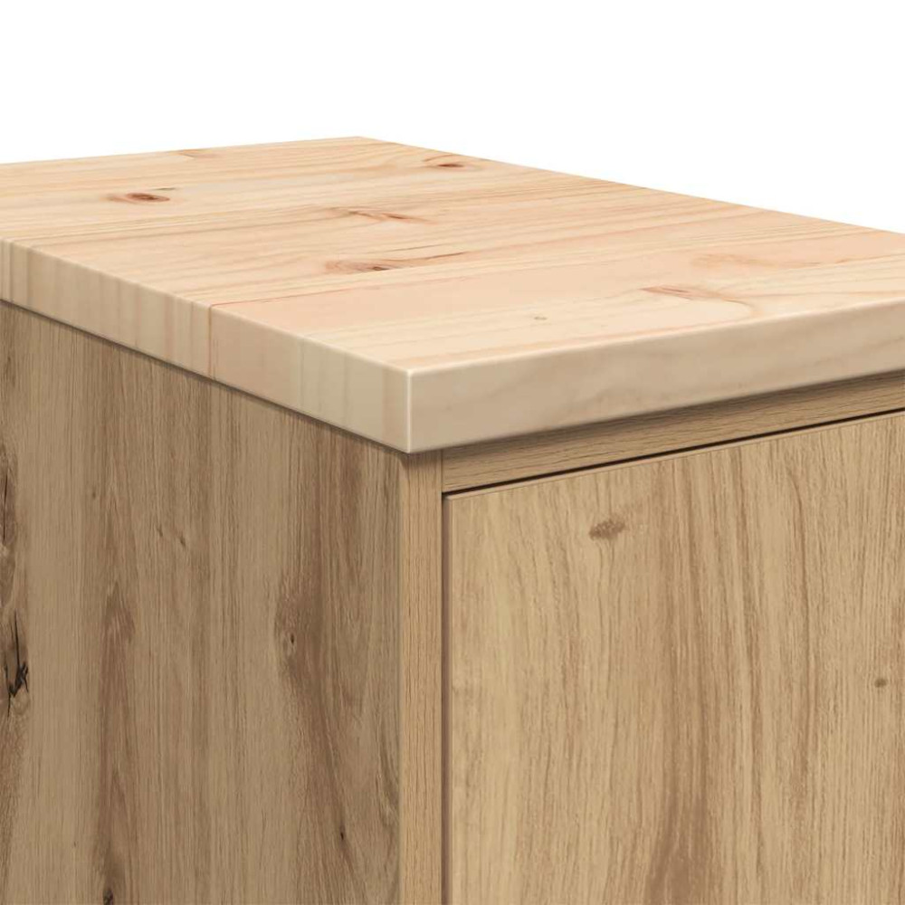 Produktbild för Förvaringsskåp garage hantverksmässig ek 30x51x85 cm