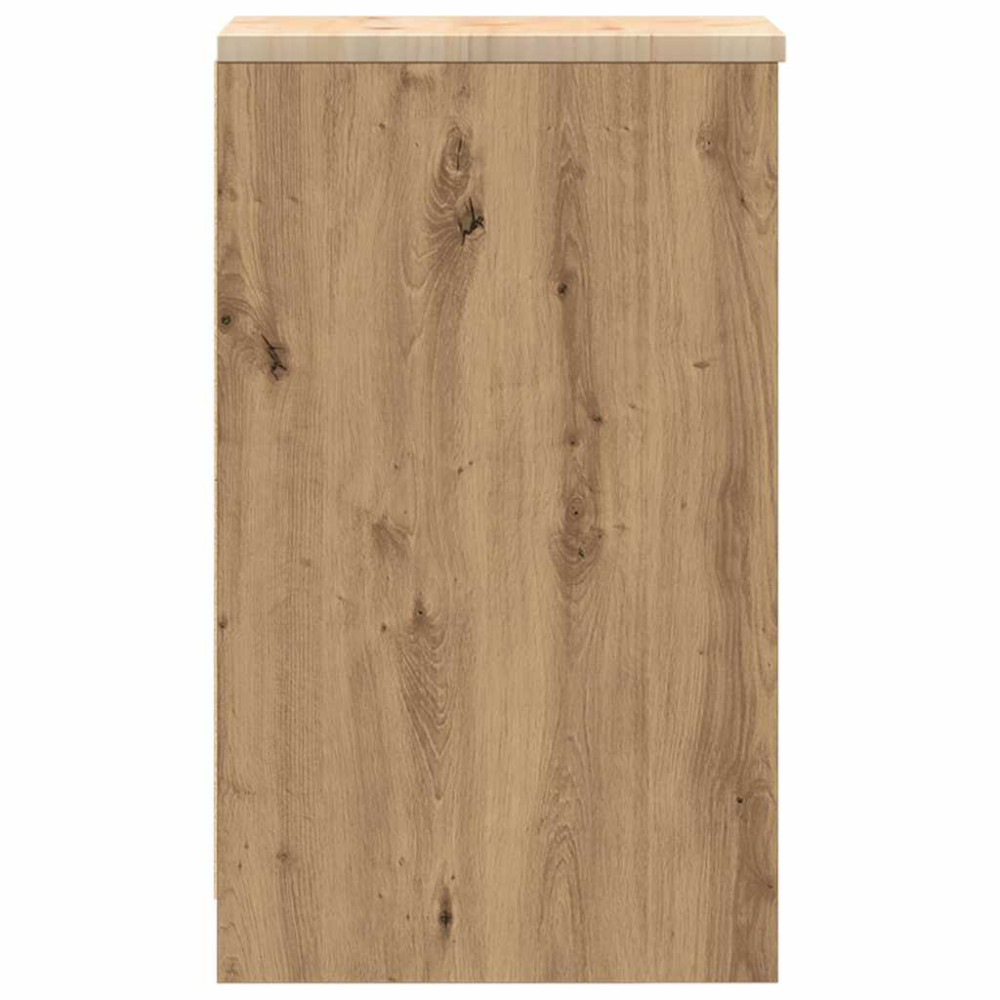 Produktbild för Förvaringsskåp garage hantverksmässig ek 30x51x85 cm