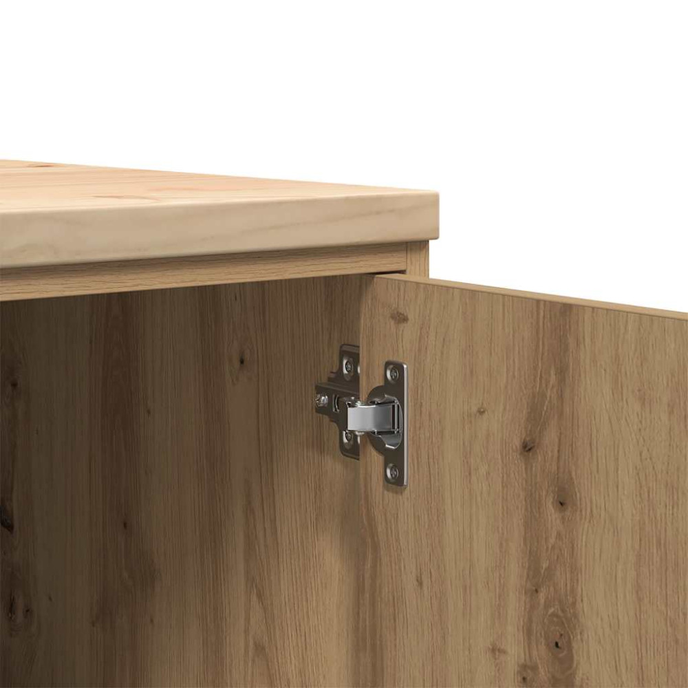 Produktbild för Förvaringsskåp garage hantverksmässig ek 30x51x85 cm