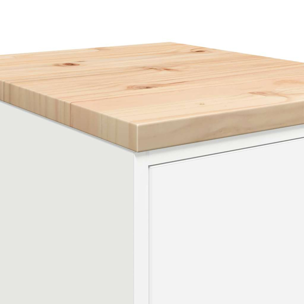 Produktbild för Förvaringsskåp för garage vit 40x51x85 cm massivt trä furu