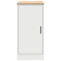 Produktbild för Förvaringsskåp för garage vit 40x51x85 cm massivt trä furu