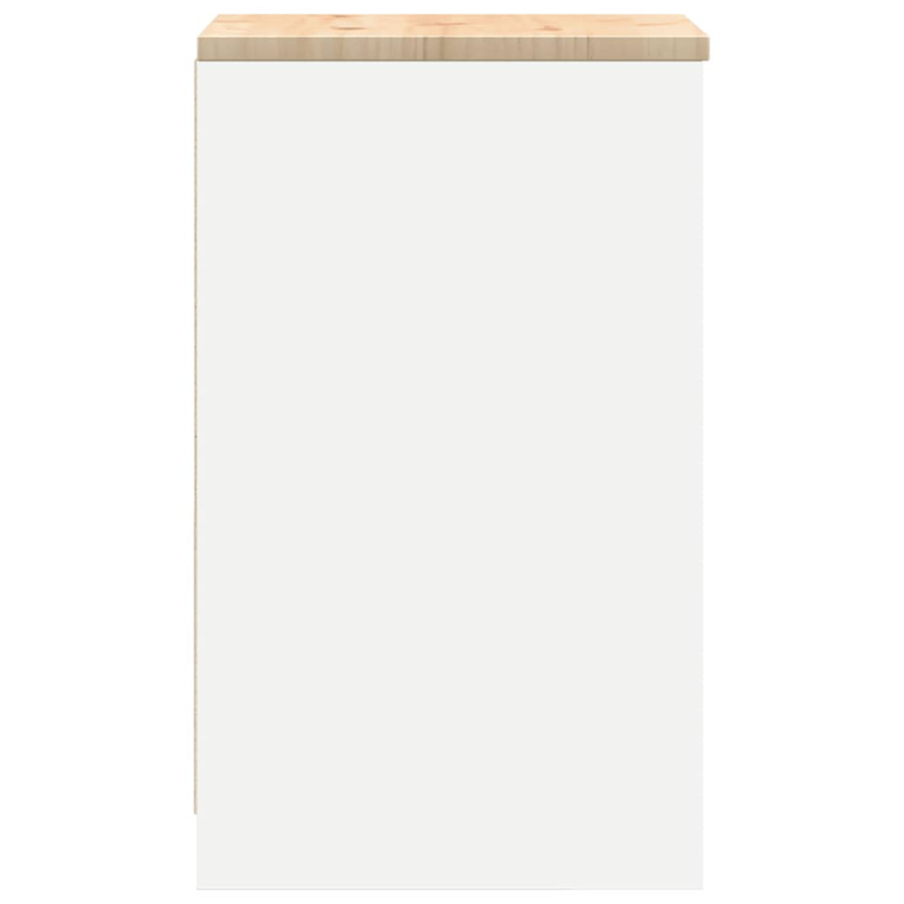 Produktbild för Förvaringsskåp för garage vit 40x51x85 cm massivt trä furu