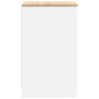 Produktbild för Förvaringsskåp för garage vit 40x51x85 cm massivt trä furu