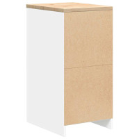 Produktbild för Förvaringsskåp för garage vit 40x51x85 cm massivt trä furu