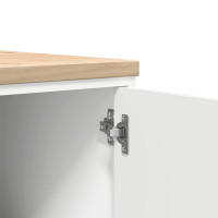 Produktbild för Förvaringsskåp för garage vit 40x51x85 cm massivt trä furu