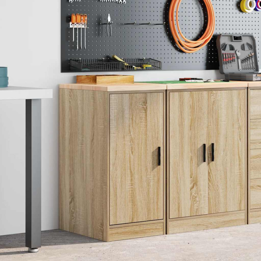 Produktbild för Garageskåp Sonoma ek 40x51x85 cm massiv trä furu