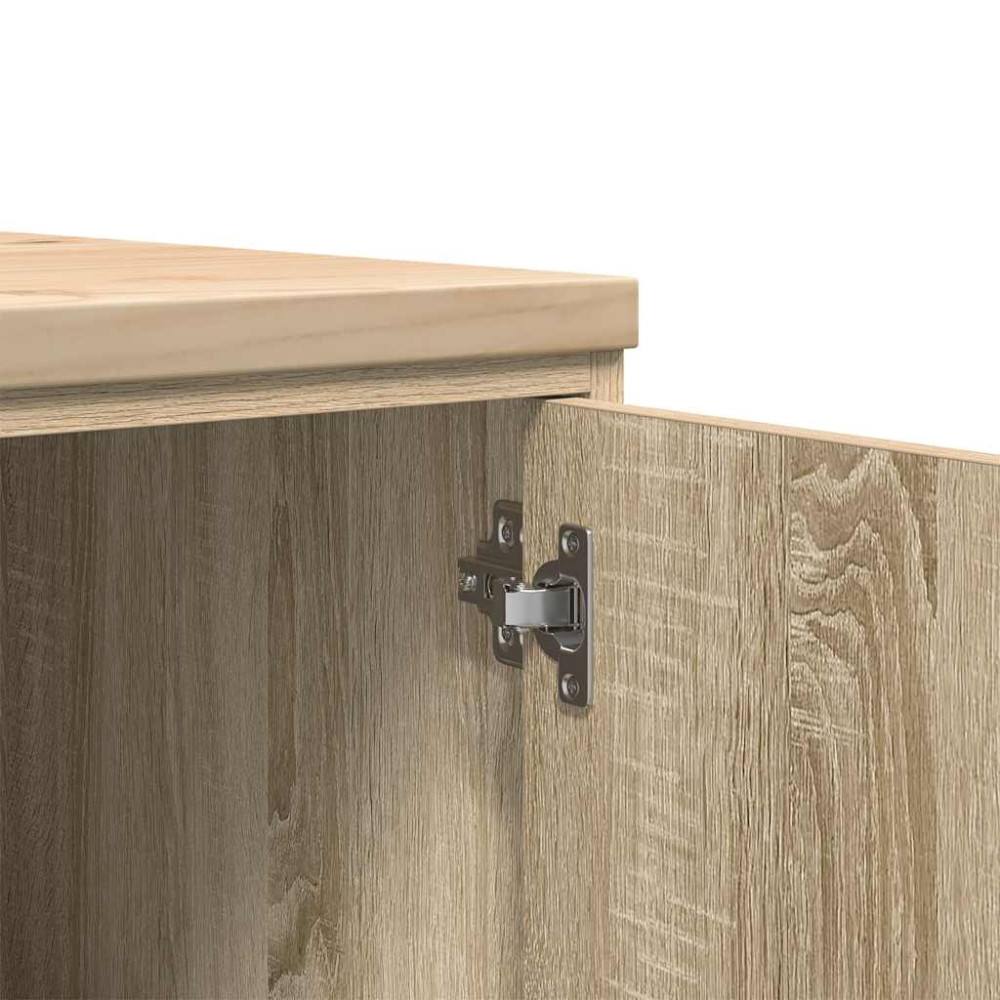 Produktbild för Garageskåp Sonoma ek 40x51x85 cm massiv trä furu
